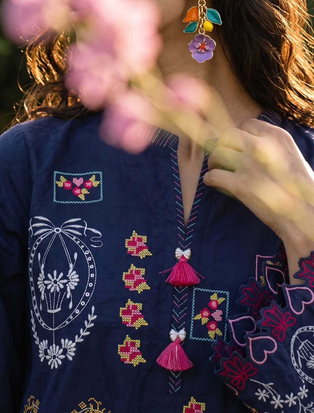 PETAL STITCH - 2 PIECE EMBROIDERED SUIT