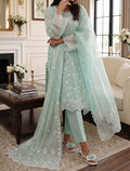 Crystal Waters 3 Piece Unstitched Embroidered Cotton Lawn