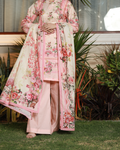 Peachy Mist Lawn Digital Print 3 Piece Unstitched Suit