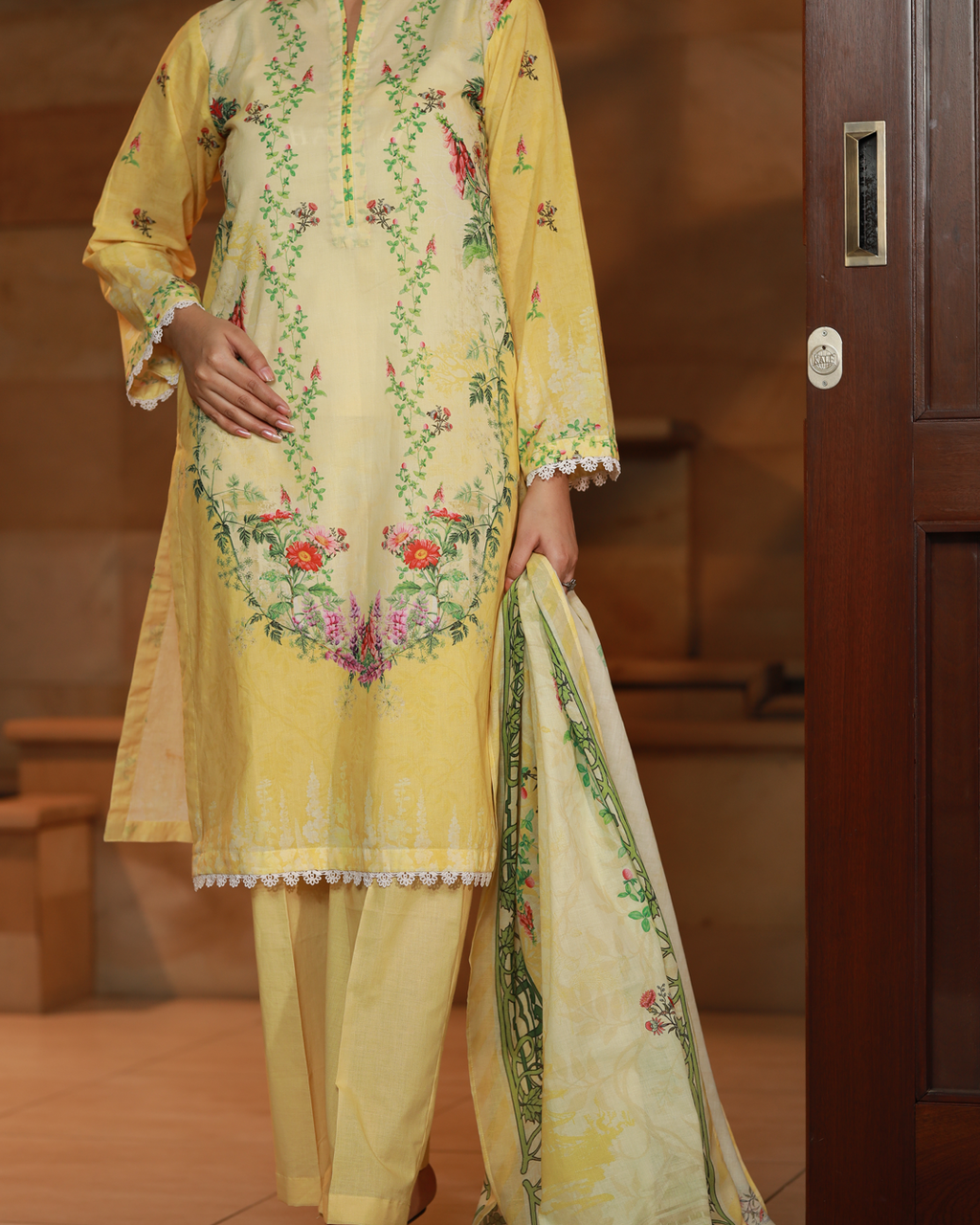 Sunshine Garden Lawn Digital Print 3 Piece Unstitched Suit
