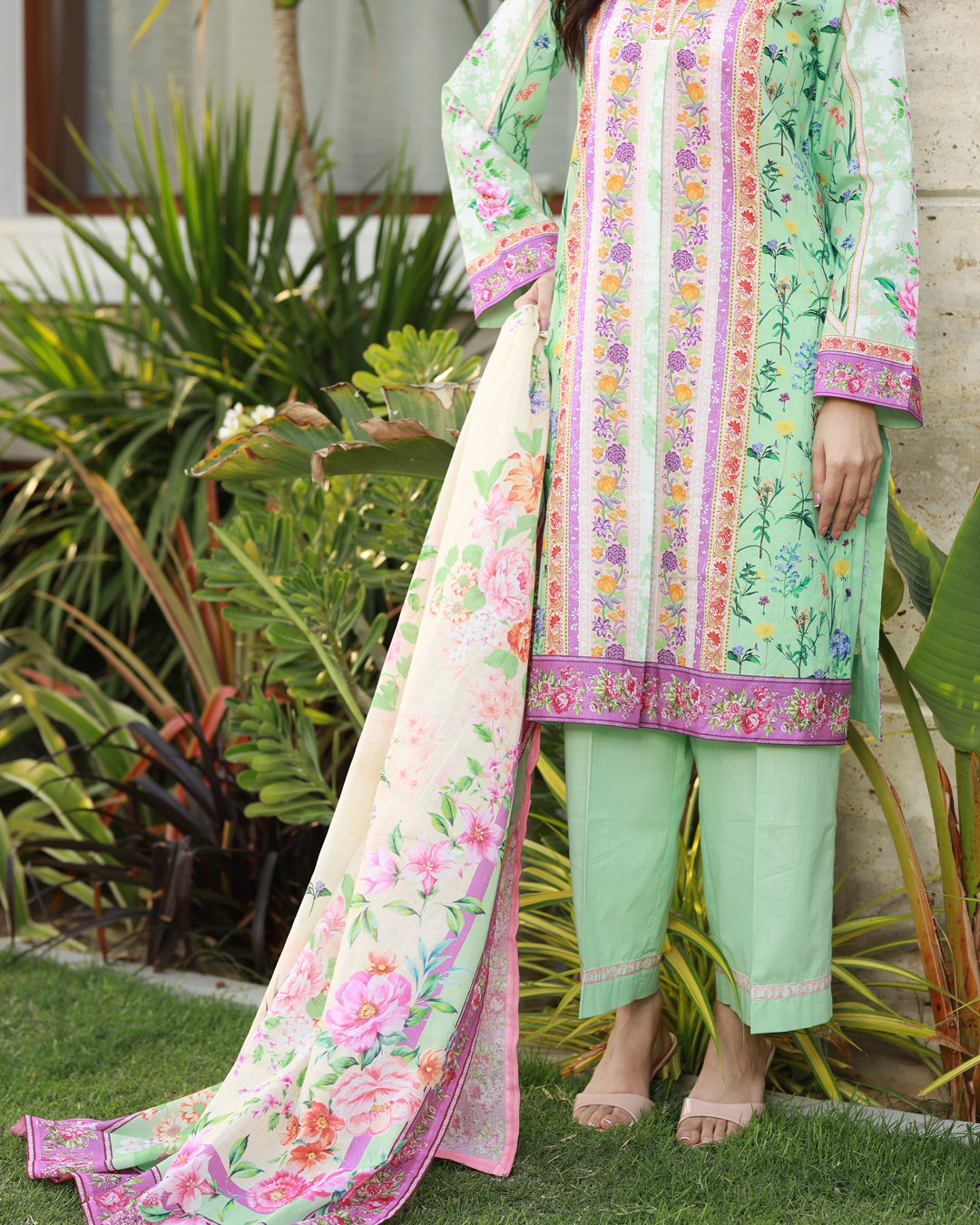 Colors of Confidence Lawn Digital Print Unstitched Suit Set