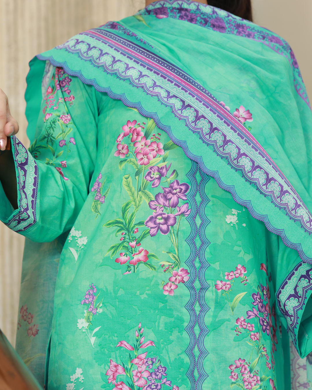 Petal And Sunshine Lawn Digital Print Unstitched Suit Set