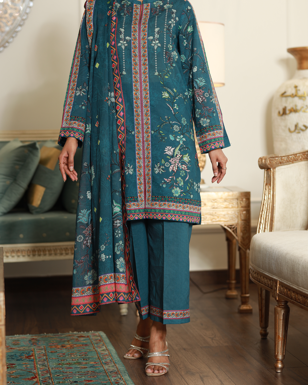 Spring Crush Lawn Digital Print Unstitched Suit Set