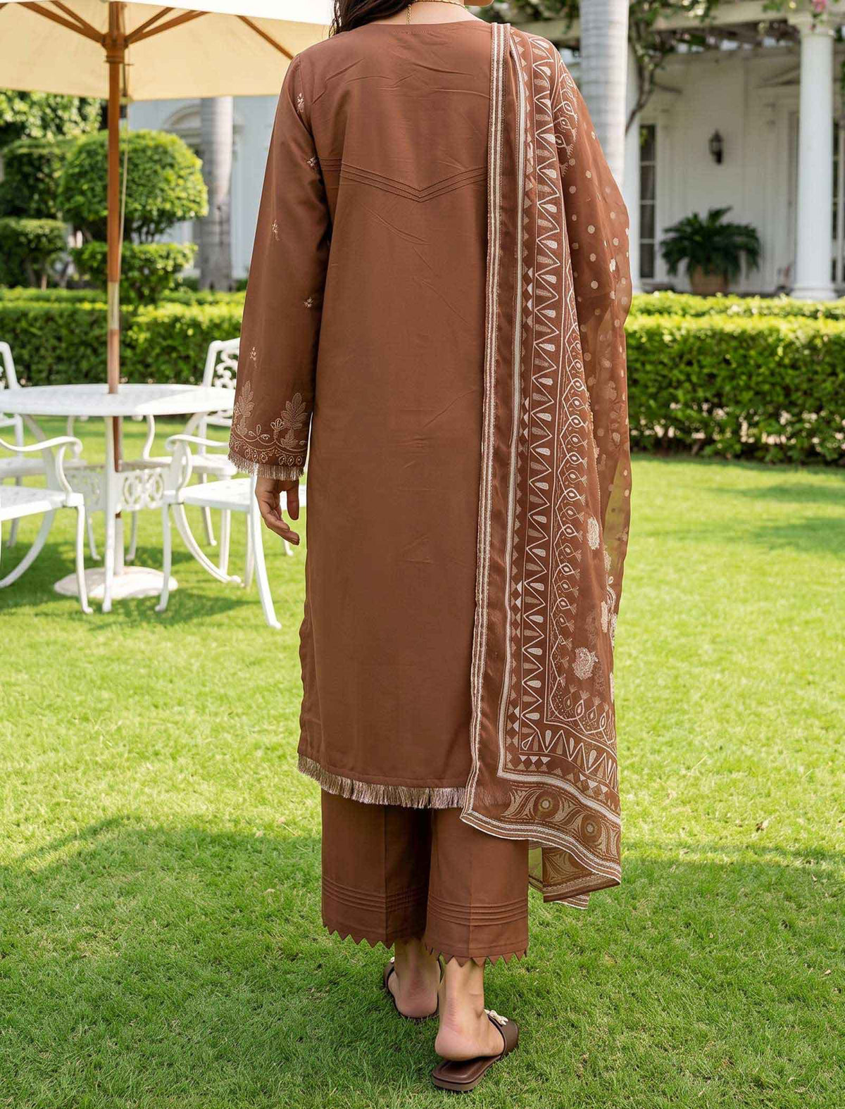 Desert Rose 3 Piece Unstitched Embroidered Cotton Lawn