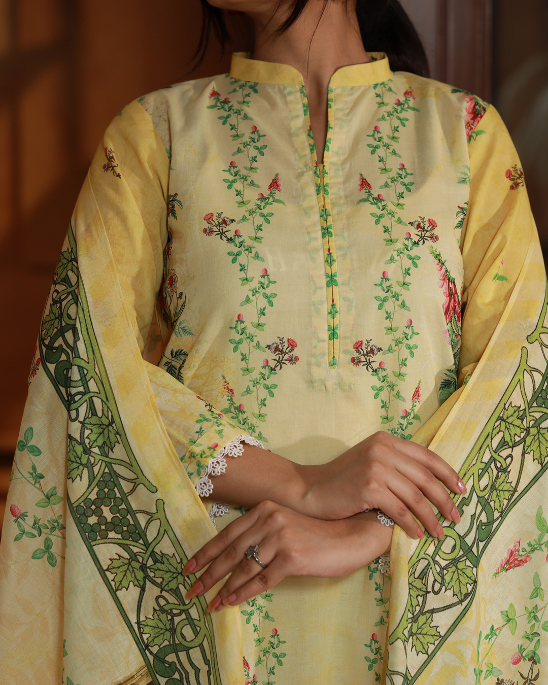 Sunshine Garden Lawn Digital Print 3 Piece Unstitched Suit