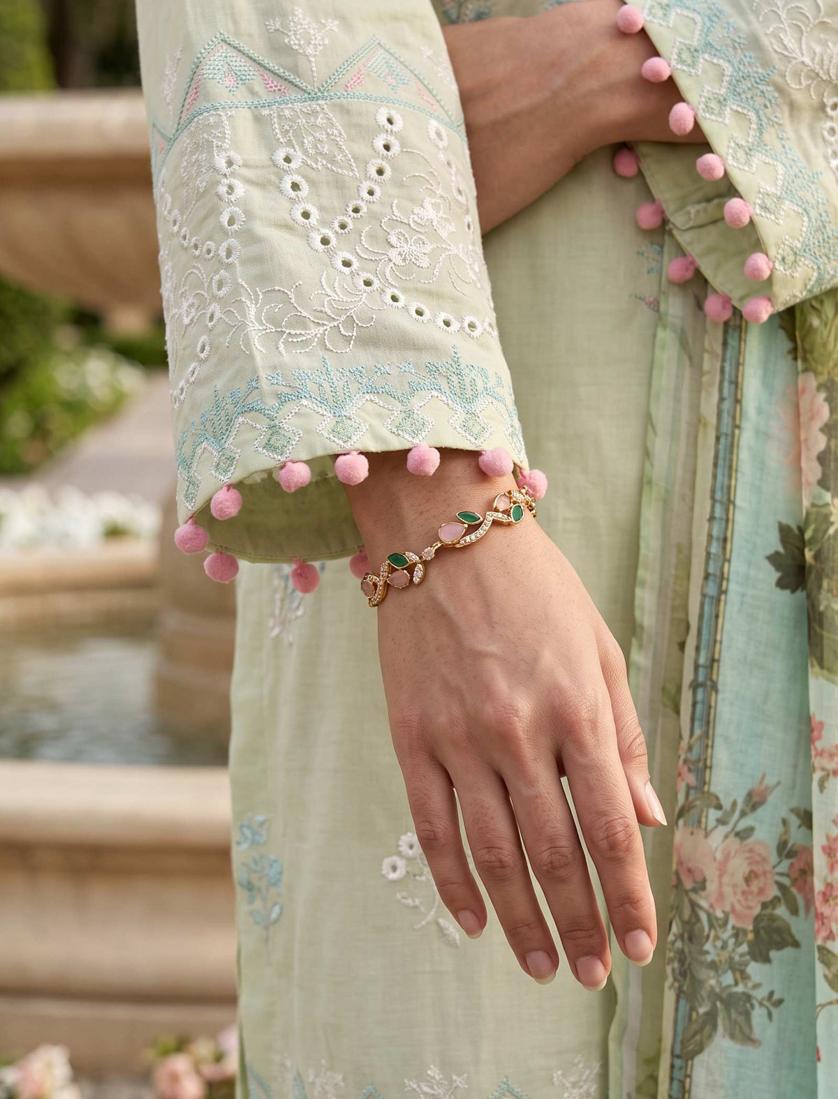 Petal Thread 3 Piece Unstitched Embroidered Cotton Lawn