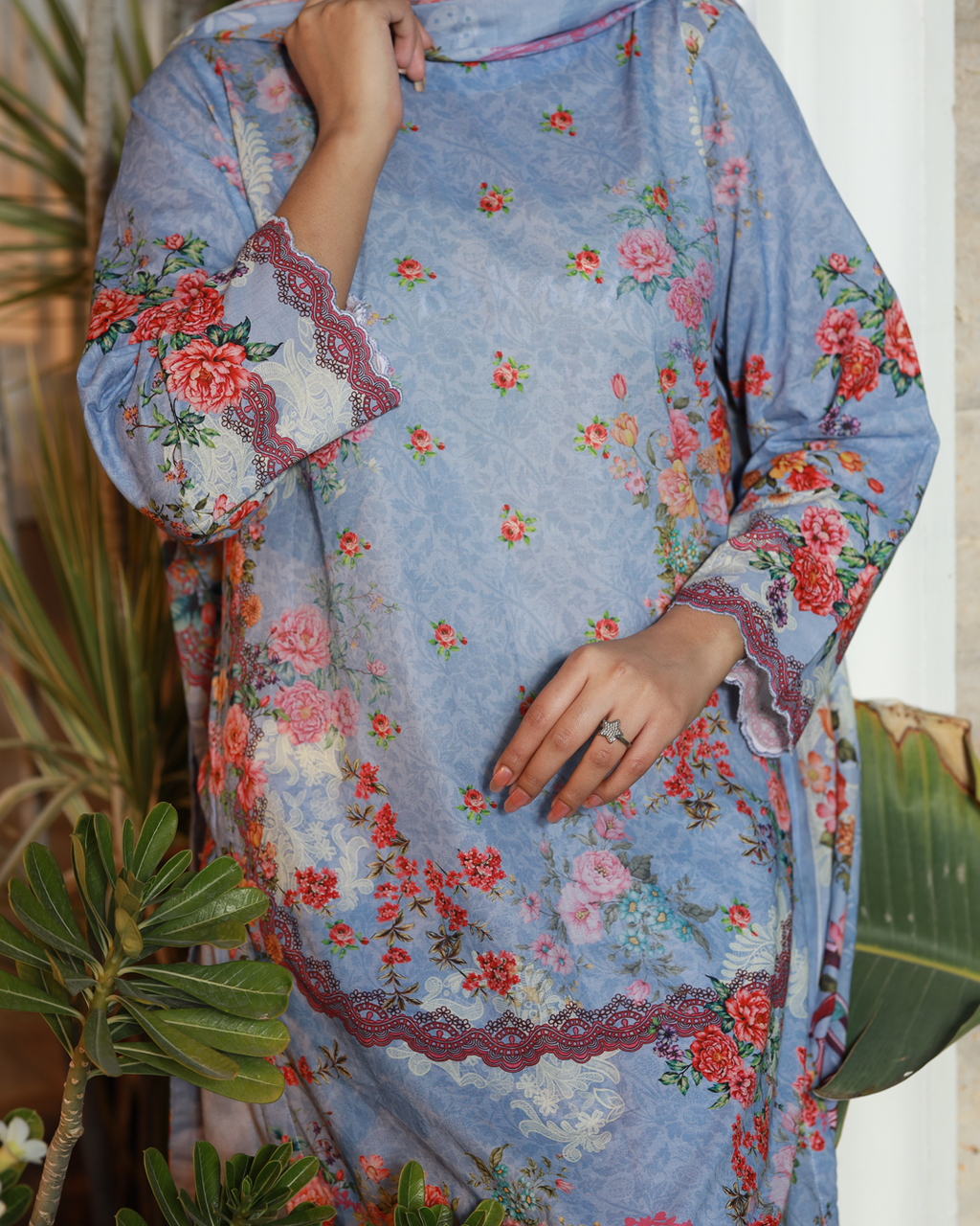 Dreamy Meadow  Lawn Digital Print 3 Piece Unstitched Suit
