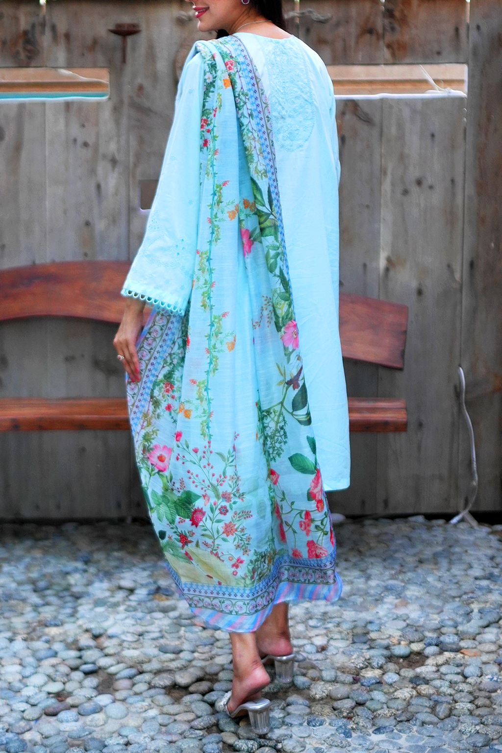 Cool Breeze 3 Piece Unstitched Embroidered Cotton Lawn