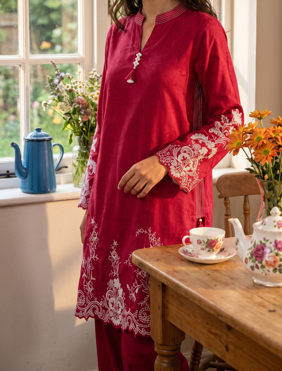 ROSETTE - 2 PIECE EMBROIDERED SUIT
