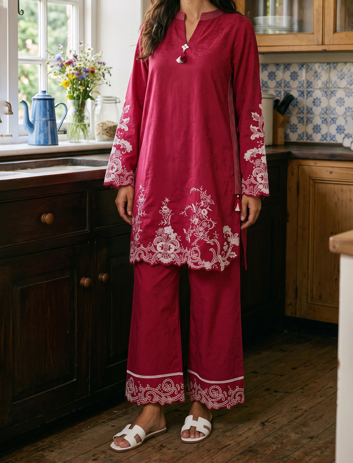 ROSETTE - 2 PIECE EMBROIDERED SUIT