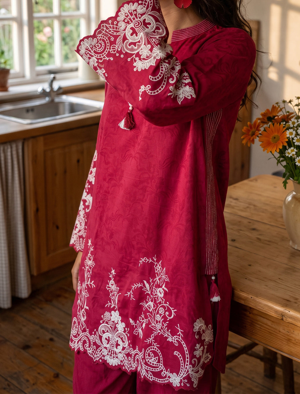 ROSETTE - 2 PIECE EMBROIDERED SUIT