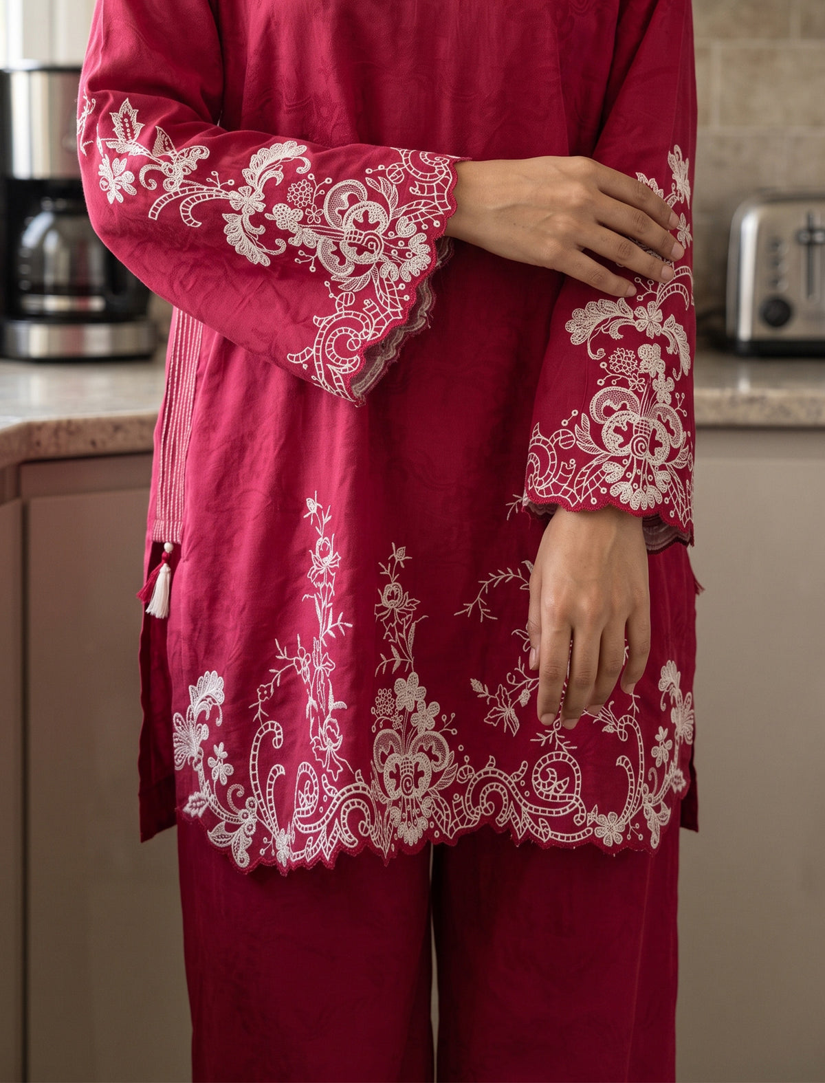 ROSETTE - 2 PIECE EMBROIDERED SUIT