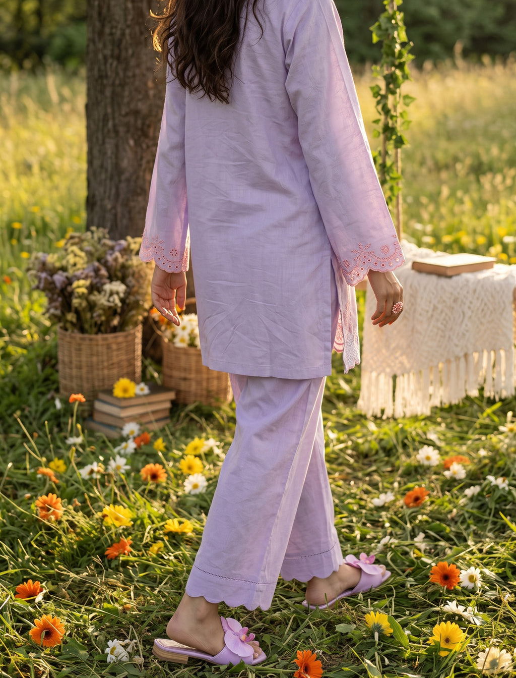 ROSY VINE - 2 PIECE EMBROIDERED SUIT