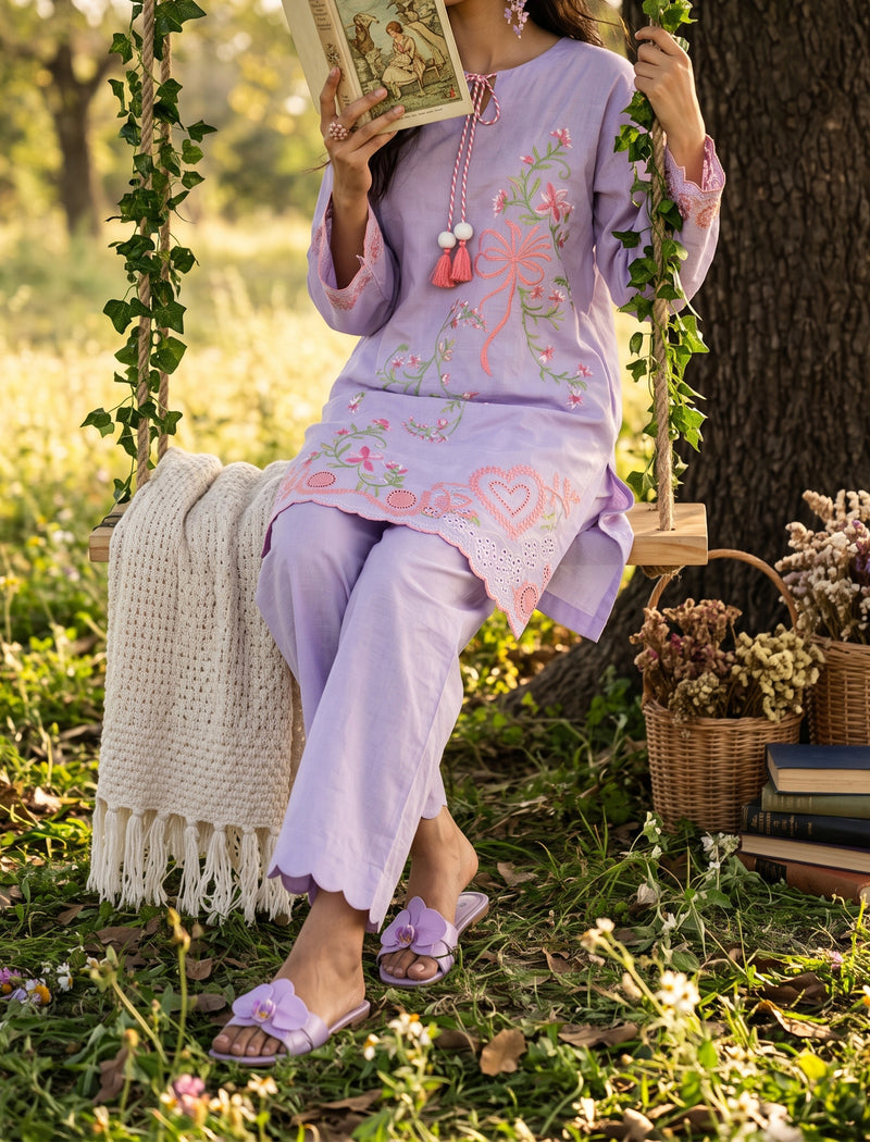 ROSY VINE - 2 PIECE EMBROIDERED SUIT