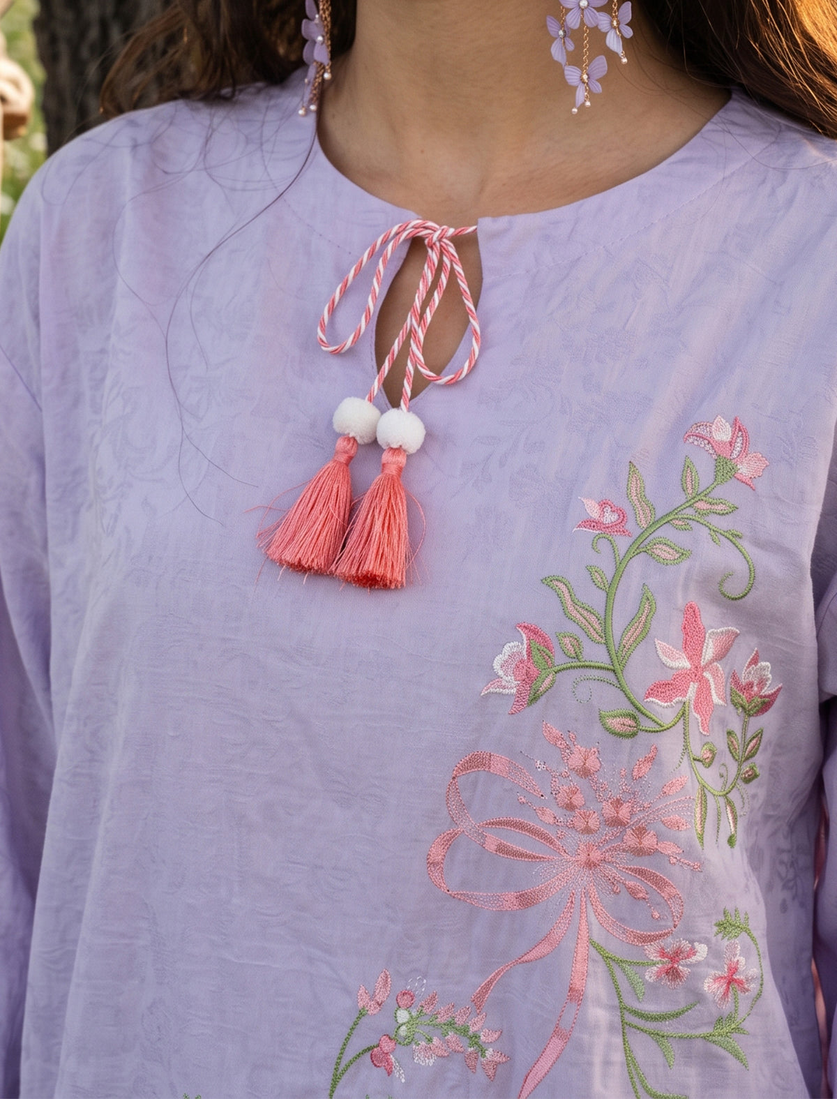 ROSY VINE - 2 PIECE EMBROIDERED SUIT