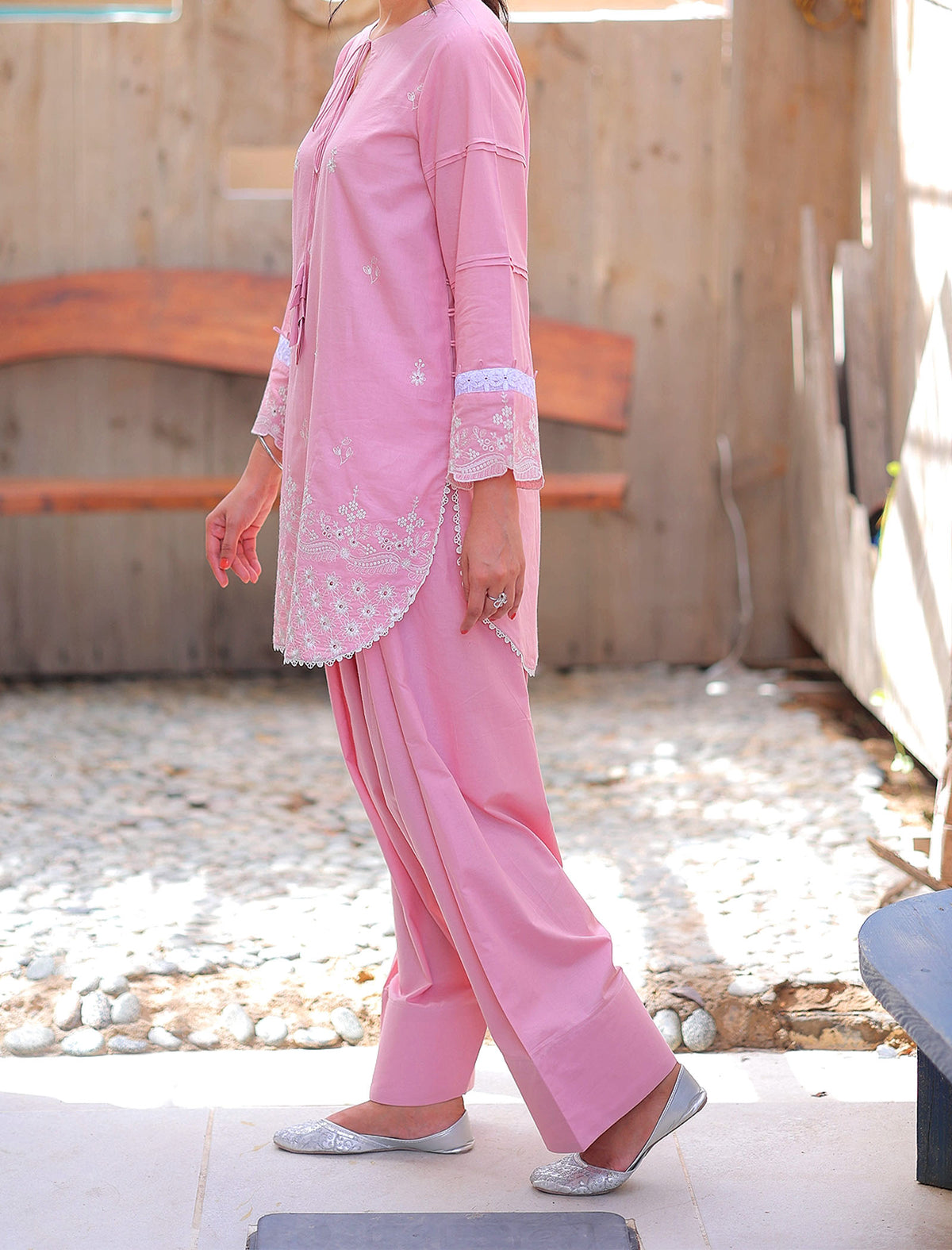 Blush Reverie 3 Piece Unstitched Embroidered Cotton Lawn