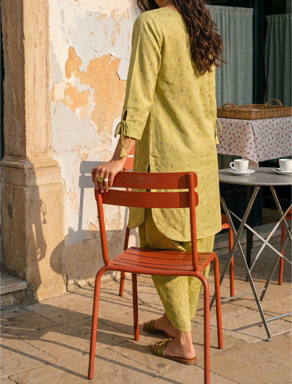 OCHRE- SELF JACQUARD SOLIDS