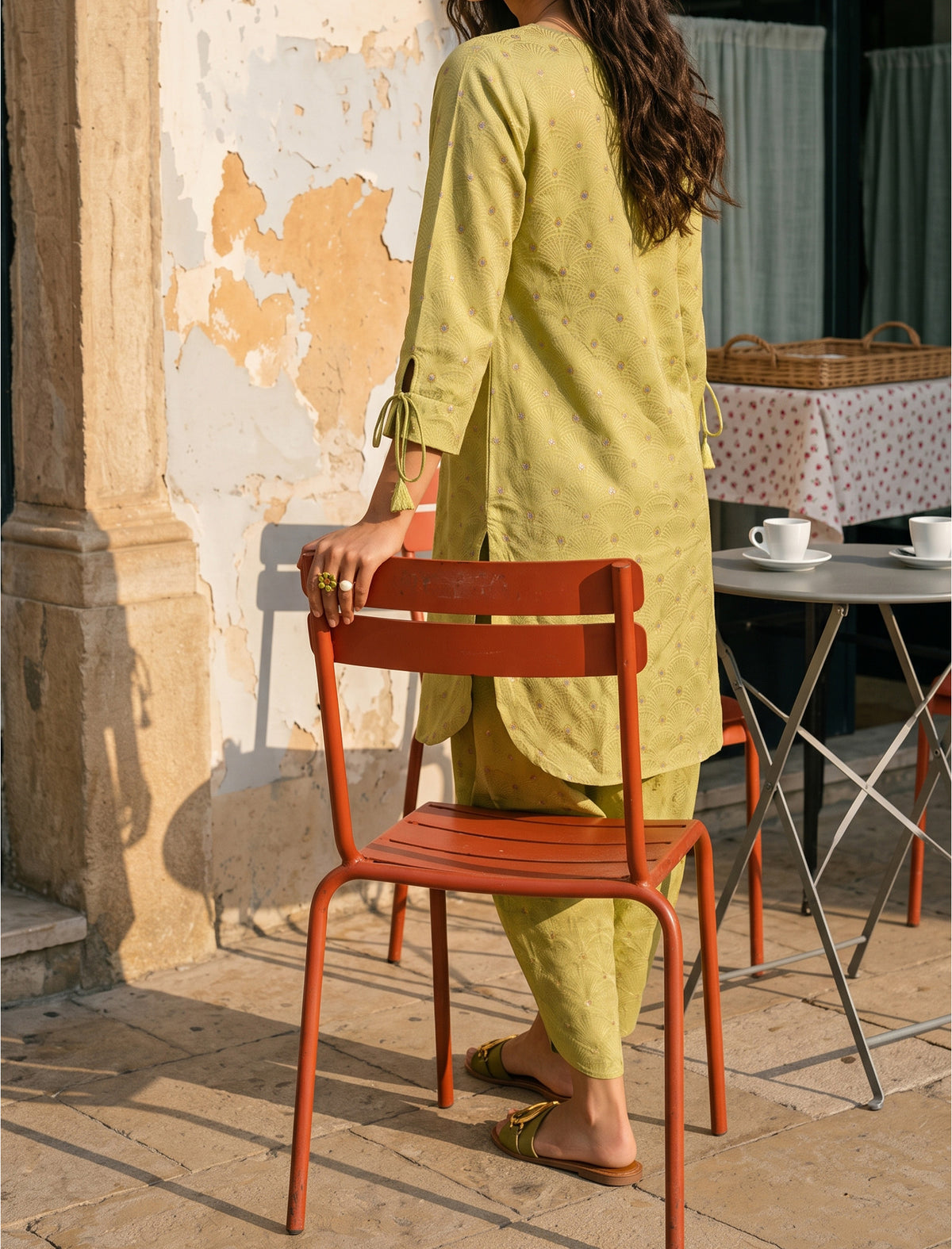 OCHRE- SELF JACQUARD SOLIDS