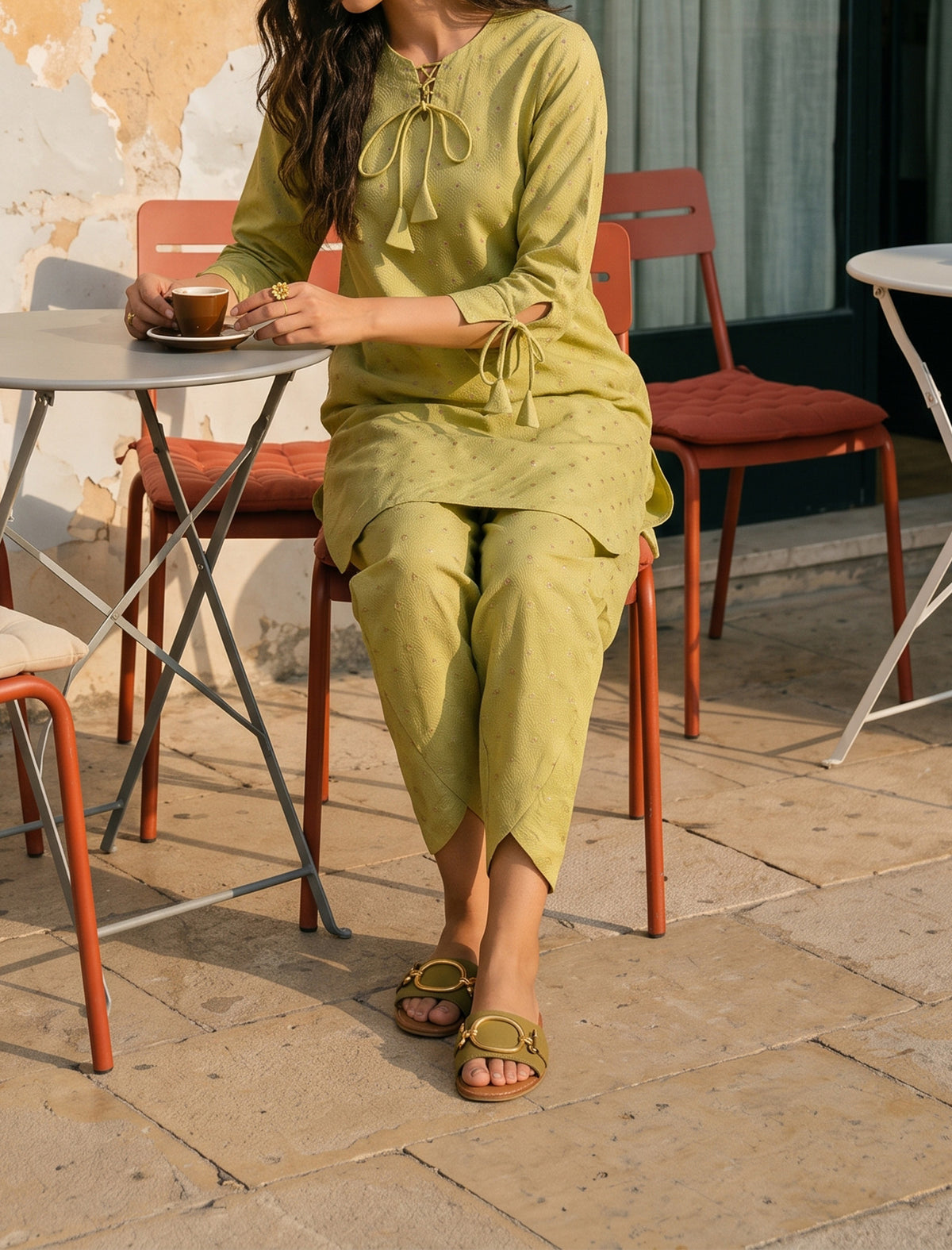 OCHRE- SELF JACQUARD SOLIDS