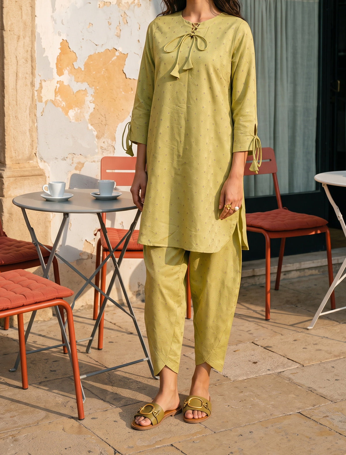 OCHRE- SELF JACQUARD SOLIDS