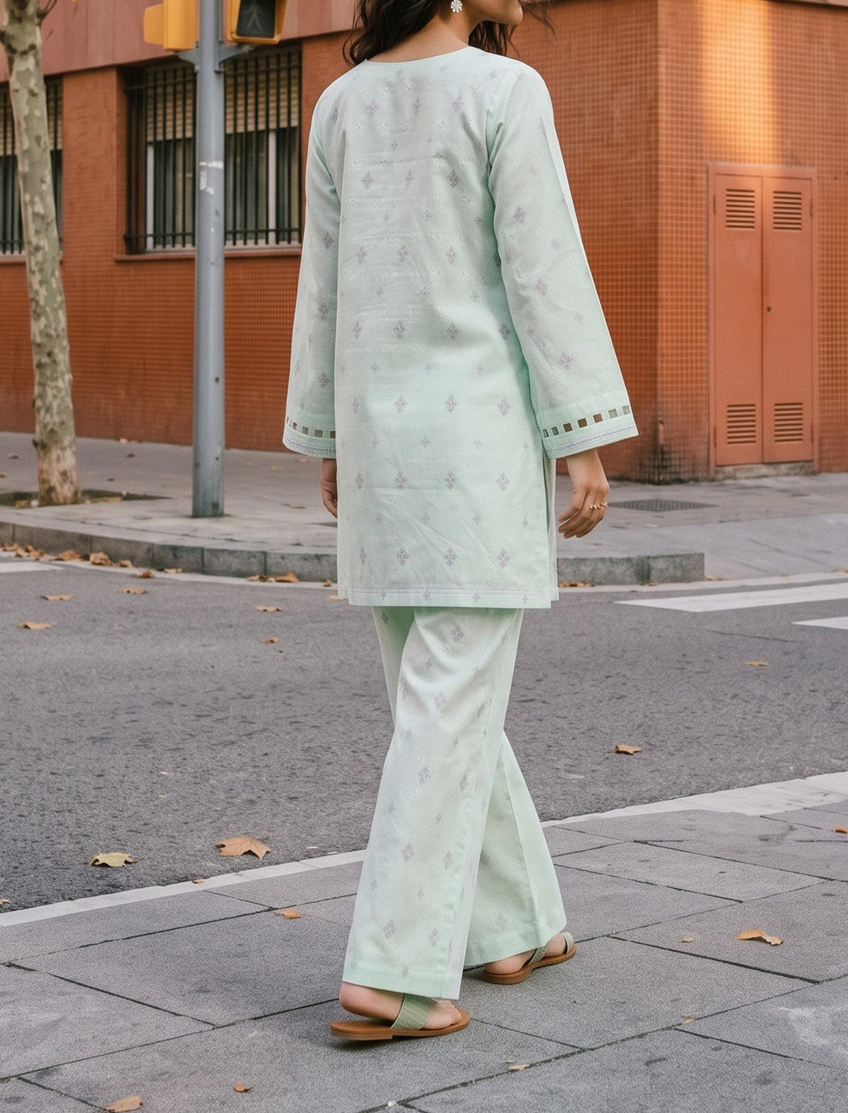 MINT WHISPER- SELF JACQUARD SOLIDS