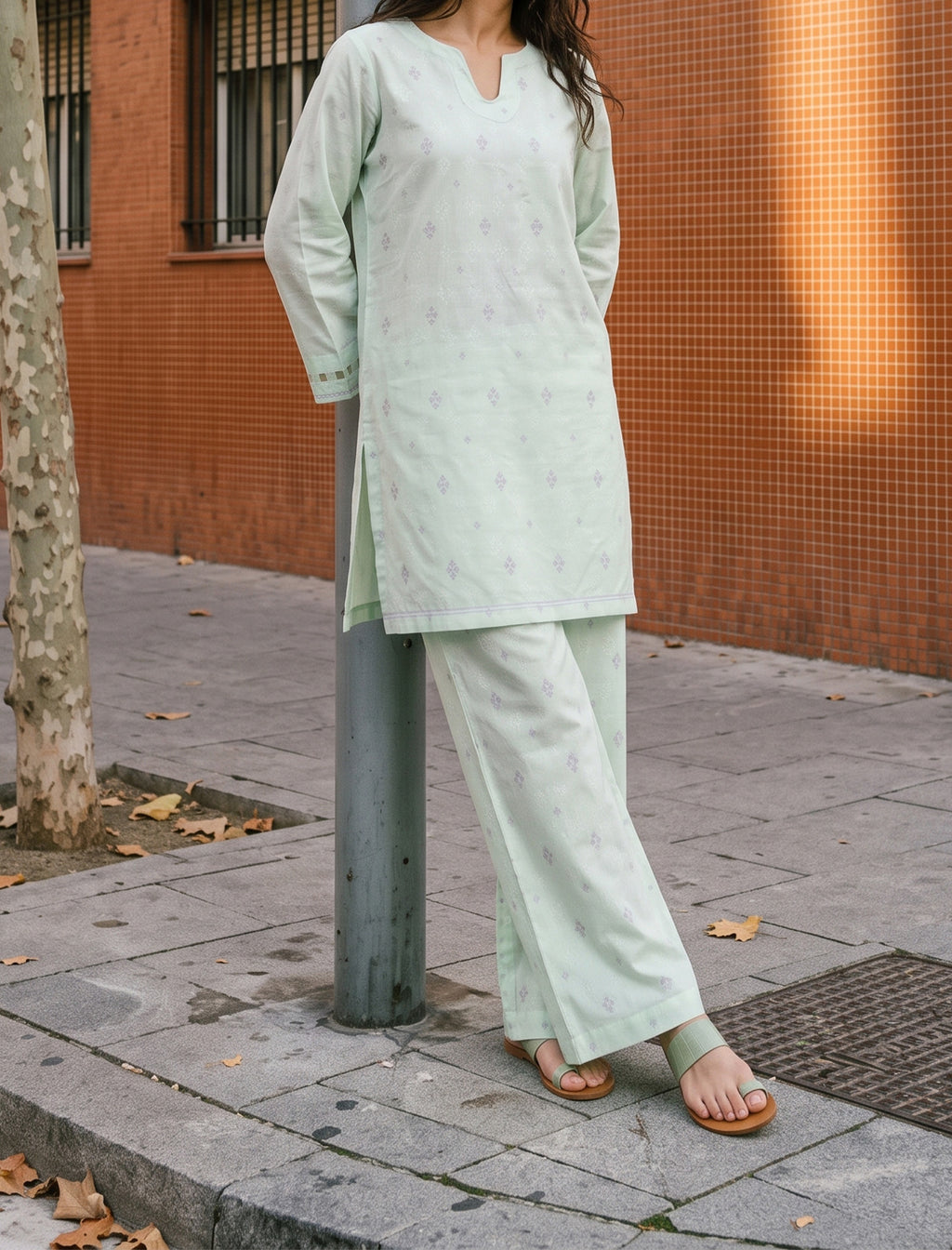 MINT WHISPER- SELF JACQUARD SOLIDS