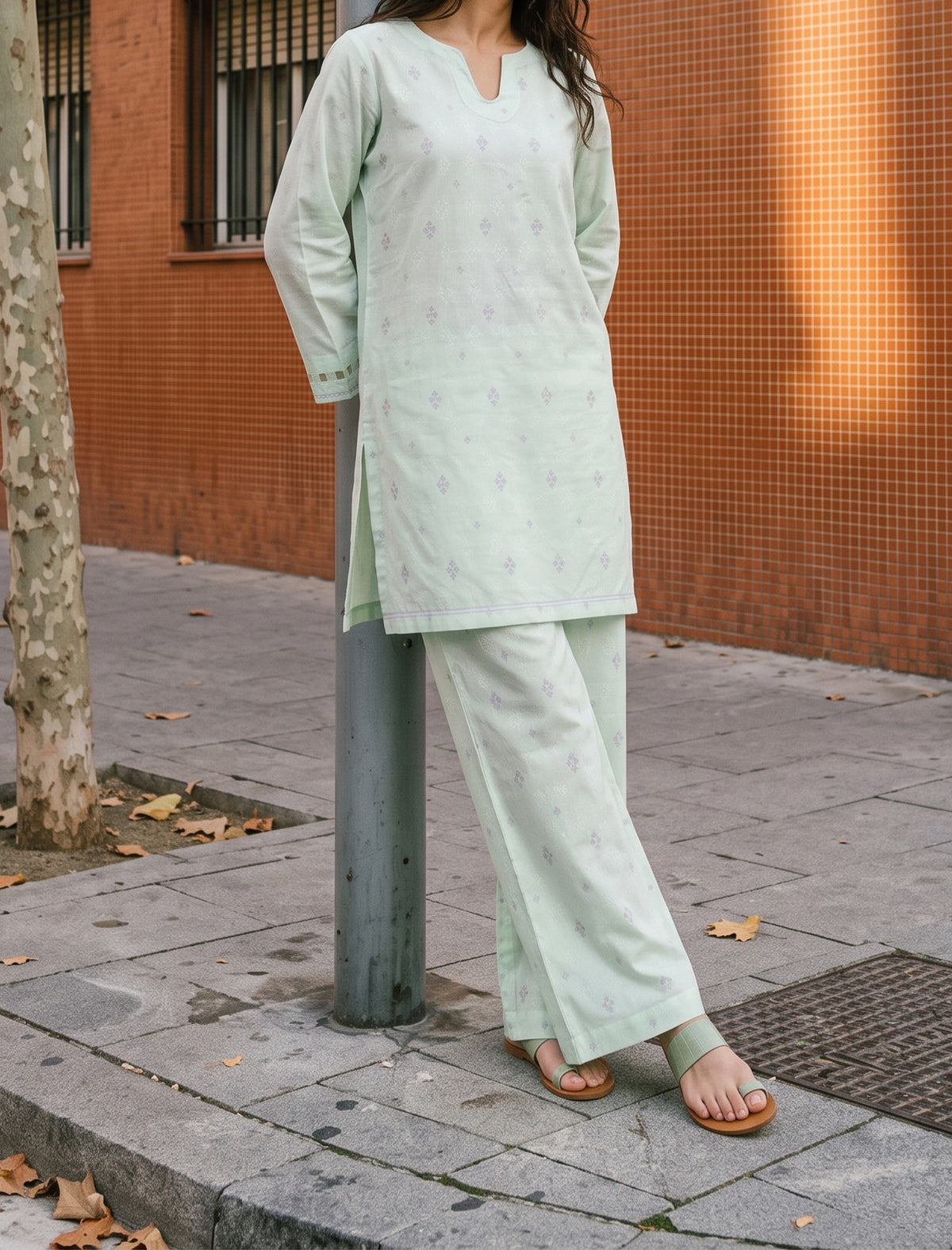 MINT WHISPER- SELF JACQUARD SOLIDS