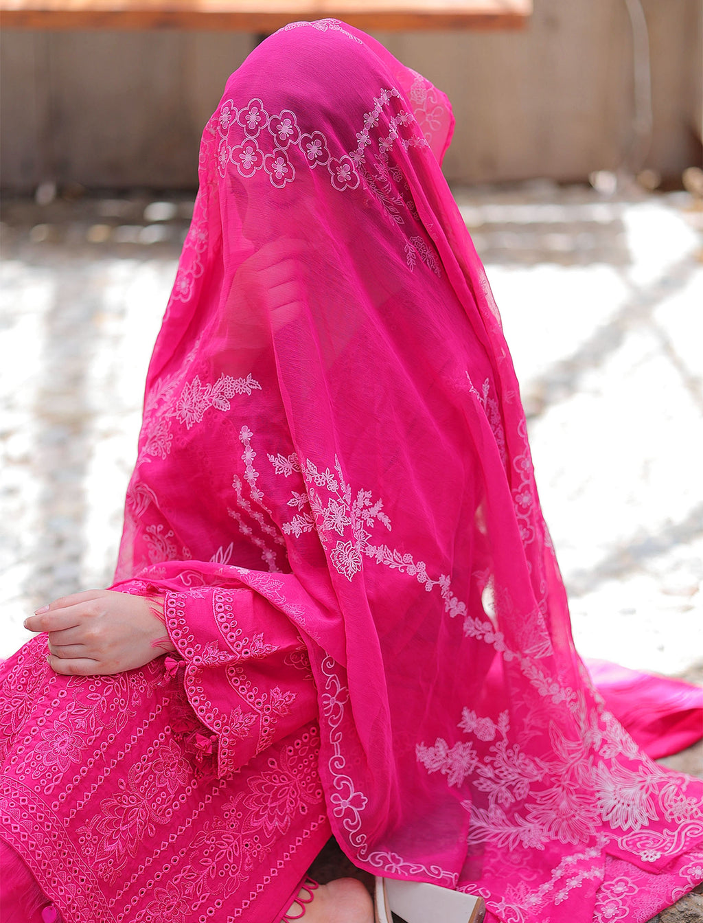Raspberry Charm 3 Piece Unstitched Embroidered Cotton Lawn